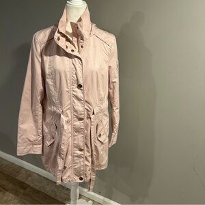 GUESS Anorak Jacket Pink Womens Large Lined Hood EUC